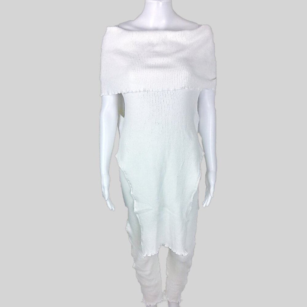 Oookies Wear Handmade Ribbed 2-Piece Set Sleeveless Cowl Neck Top/Leggings